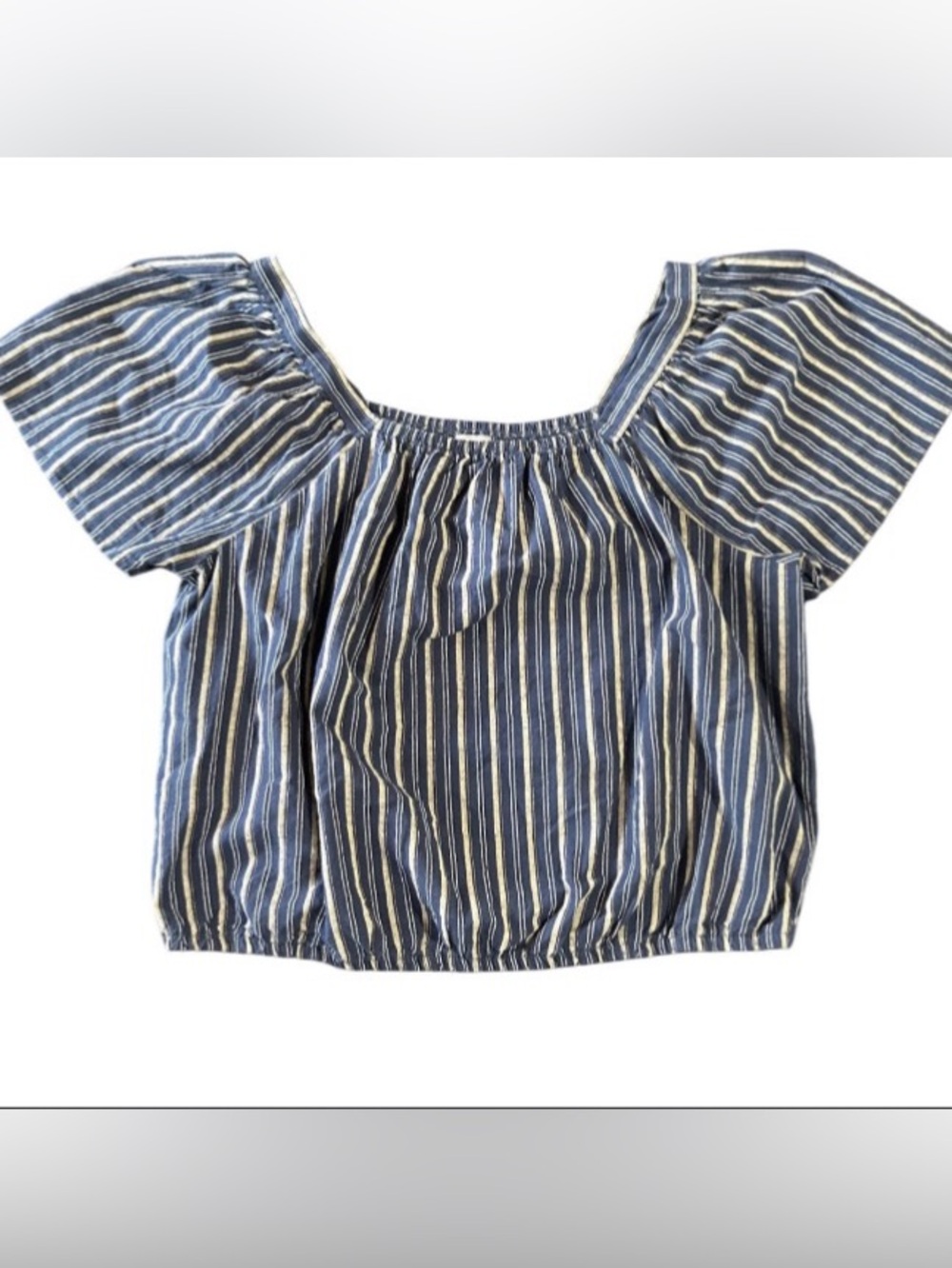 Falls Creek Cotton Blouse Size 1X Pleated Peasant Top Boho Square Neck New W Tag